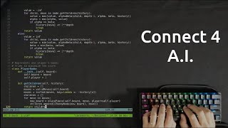 ASMR Programming  Connect 4 AI with Python  No Talking [upl. by Suillenroc]