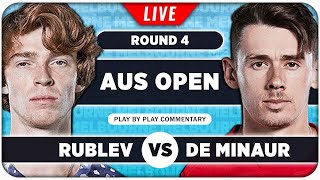 RUBLEV vs DE MINAUR • Australian Open 2024 R4 • LIVE Tennis PlaybyPlay Stream [upl. by Ecitnerp301]