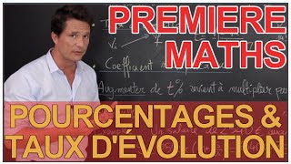 Pourcentages amp taux dévolution  Maths 1ère  Les Bons Profs [upl. by Stevy]