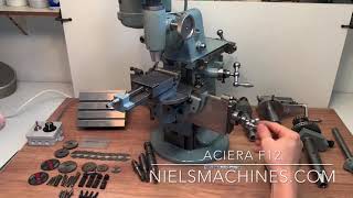 Aciera F12 Milling Machine with Accessories [upl. by Plafker]