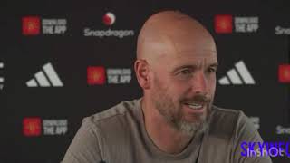 HOJLUND amp MOUNT START  Erik Ten Hag Press Conference Interview  ManUnited v Crystal Palace [upl. by Mercola]