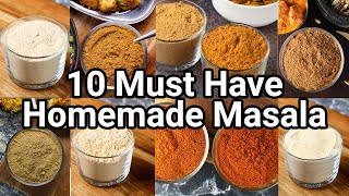 10 Must Have Homemade Spice Masala For Any Indian Recipe  Simple amp Easy Indian Masala Spice Mix [upl. by Wessling668]