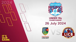 🔴 LIVE Windward Islands v Leewards Islands  CWI Men’s Under 19  50 Over Championships 2024 [upl. by Ecadnak]