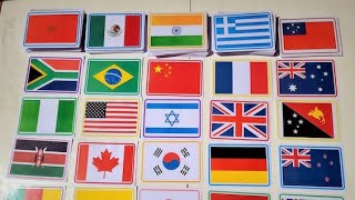 Learn Country Names And Flag Pictures Of The World  Country Flags Flashcards [upl. by Ydnyl]