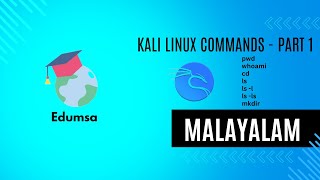 Kali linux commands part 1 in Malayalam [upl. by Earehs]