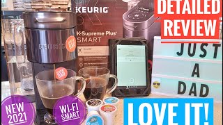 DETAILED REVIEW Keurig KSupreme Plus SMART Single Serve K Cup Coffee Maker NEW 2021 [upl. by Attesor270]