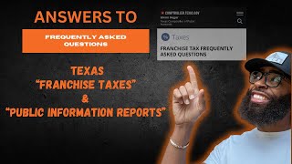 Texas Franchise Tax amp PIR Filing  FAQ  Watch before filing your report [upl. by Allyce253]