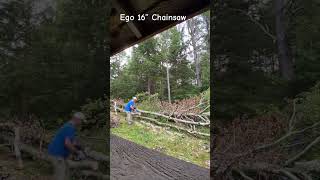 16” Ego chainsaw Super fast and Uber quiet [upl. by Rafaj354]