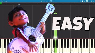 How to play Remember Me  EASY Piano Tutorial  Recuérdame COCO Soundtrack [upl. by Stanly]