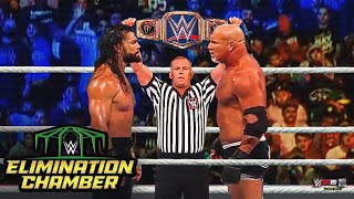 Roman Reigns vs Goldberg Elimination Chamber 2022 [upl. by Otrebla936]