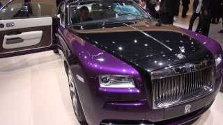 Purpe Rolls Royce Wraith front and rear seating tryout at Frankfurt 2013 [upl. by Arihsat]