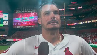 Nolan Arenado Postgame Interview after Hitting Walk Off Single vs Padres [upl. by Joeann]