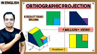 Orthographic ProjectionProblem 1 [upl. by Naraj]