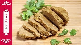 Easiest homemade seitan vegan steak  make vegan meat from scratch [upl. by Grossman]