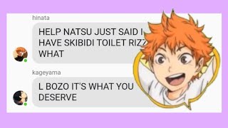 haikyuu texts  karasuno first years gc [upl. by Ecyrb806]