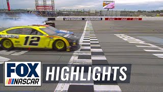 FINAL LAP Ryan Blaney repeats at Talladega wins by a nose amidst crash  NASCAR ON FOX HIGHLIGHTS [upl. by Lehsar]