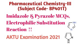 Imidazole amp Pyrazole MCQs Oxamide Tartaric acid [upl. by Pufahl]