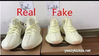 Comparation Real Vs Fake Adidas Yeezy Boost 350 V2 quotButterquot [upl. by Bluma354]