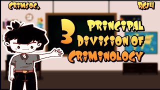 3 PRINCIPAL DIVISION OF CRIMINOLOGY [upl. by Nyahs654]