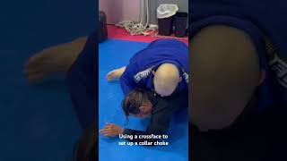 BJJ “Using wrestling crossface to setup a GI choke” [upl. by Nitaj]