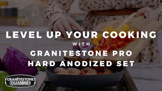 Take Your Cooking To The Next Level With Granitestone Pro Hard Anodized 20pc Set [upl. by Lucille]