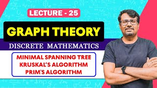 Graph Theory  Minimal Spanning Tree Kruskals amp Prims Algorithm  Discrete Mathematics by GP Sir [upl. by Divadleahcim911]