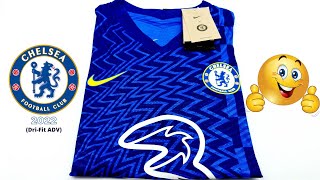 Chelsea jersey home kit 2122 DriFit ADV unboxing amp review  ASMR [upl. by Nod]