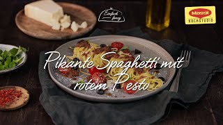 Pikante Spaghetti mit rotem Pesto [upl. by Ezalb552]