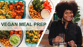 How To Meal Prep 12 Easy Vegan Recipes In 90 Minutes For A Beginner [upl. by Laspisa731]