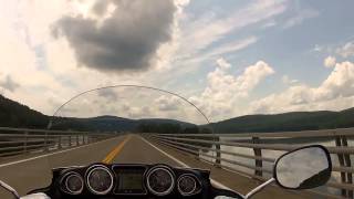 Riding my Kawasaki Vulcan 1700 Voyager  Cannonsville Reservoir Ride 06 30 13 [upl. by Akemor]