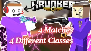 4 Matches Of Krunker With 4 Different CLASS [upl. by Asyral109]