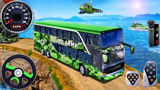 Army Soldier Bus Driving Simulator  Offroad US Transport Duty Driver  Android GamePlay [upl. by Julianne240]