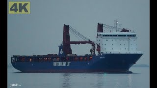 UHL FLAIR  Shipspotting Germany 🇩🇪 IMO 9897133  River Elbe near City Otterndorf  4K VIDEO [upl. by Idurt43]