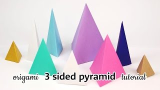 Origami Stacking Pyramid Tutorial  DIY  Paper Kawaii [upl. by Darahs237]