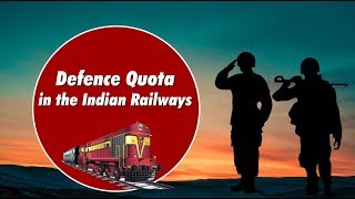 Defence Quota in the Indian Railways  Ticket Booking in Defence Quota  RailMitra [upl. by Nnylsaj706]