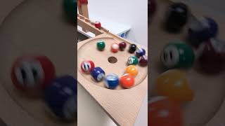 marble Run Race ASMR 125 Wooden Wave Course Colorful Marbles marblerun marblerunrace asmr [upl. by Yatnuahs]