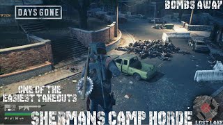 Days Gone Lost Lake Horde  Shermans Camp Horde  They didnt even know what hit them [upl. by Aliel507]