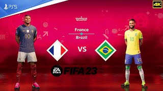 France Vs Brazil World Cup Final  KMbappe Vs NemarJR  4K60FPS  FIFA23 [upl. by Ashlie992]