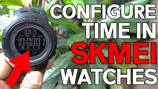 How To Set Time In SKMEI 1251 Digital Watches [upl. by Ttesil]