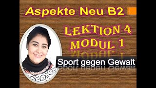 شرح الدرس الرابع  الجزء الاول  من كتاب Lektion 4 Modul 1 Aspekte B2 [upl. by Fujio]