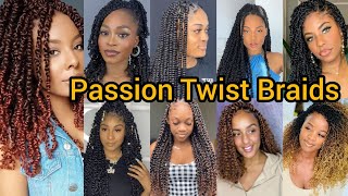 2024 Twist Braids Hairstyles for Ladies  Flat Twist Braids for Black Women  Passion Twist Braids [upl. by Nimzzaj377]