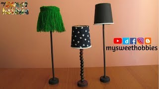 3 farklı minyatür lamba abajur yapımı DIY how to make miniature lamps [upl. by Pavyer]