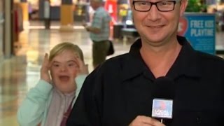 Girl with Down Syndrome Steals Spotlight From Live TV Reporter [upl. by Laryssa414]