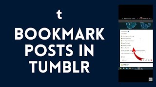 How to Bookmark Posts on Tumblr [upl. by Letitia]