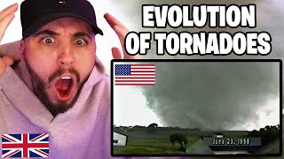 Brit Reacts to Evolution of American Tornado Footage [upl. by Drislane531]