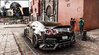 Widebody 1000HP build Nissan GTR R35 NISMO  Forza Horizon 5  Thrustmaster T300RS gameplay [upl. by Lenny]