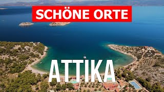 Reise nach Attika Griechenland  Urlaub Strände Natur Landschaften Tourismus  Drohne 4k Video [upl. by Hulburt]