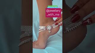 New designer silver chain payal with beautiful flower with discount on instant order shortsfeed [upl. by Ashely]