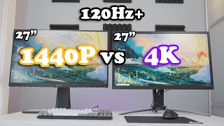 27quot 1440p vs 4k High Refresh Rate 4K Worth Your Kidney [upl. by Adlin545]