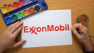 How to draw the ExxonMobil logo [upl. by Anastase]